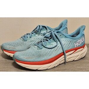 Hoka One One Clifton 8 Womens Sz 8.5 Running Shoes Jogging Sneakers 1119394 AEBL